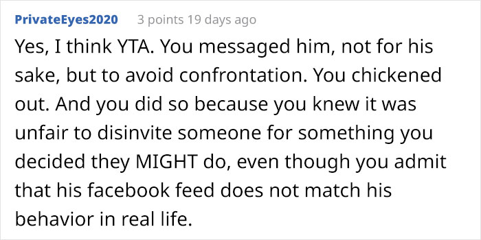 Couple Uninvites A Guest From Their Wedding After Reading His Facebook Posts, Divides People's Opinions Couple Uninvites A Guest From Their Wedding After Reading His Facebook Posts, Divides People's Opinions