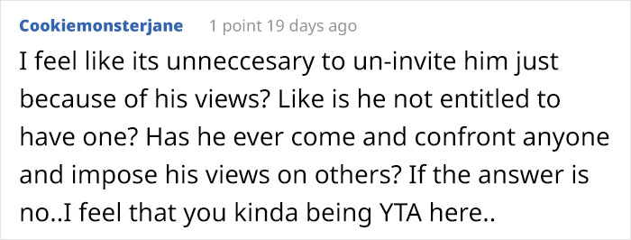 Couple Uninvites A Guest From Their Wedding After Reading His Facebook Posts, Divides People's Opinions Couple Uninvites A Guest From Their Wedding After Reading His Facebook Posts, Divides People's Opinions