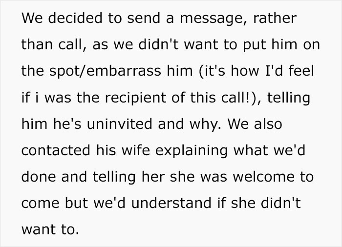 Couple Uninvites A Guest From Their Wedding After Reading His Facebook Posts, Divides People's Opinions Couple Uninvites A Guest From Their Wedding After Reading His Facebook Posts, Divides People's Opinions