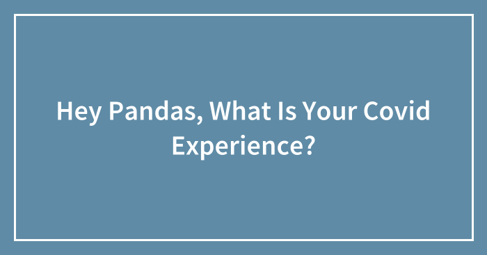 Hey Pandas, What Is Your Covid Experience? (Closed)