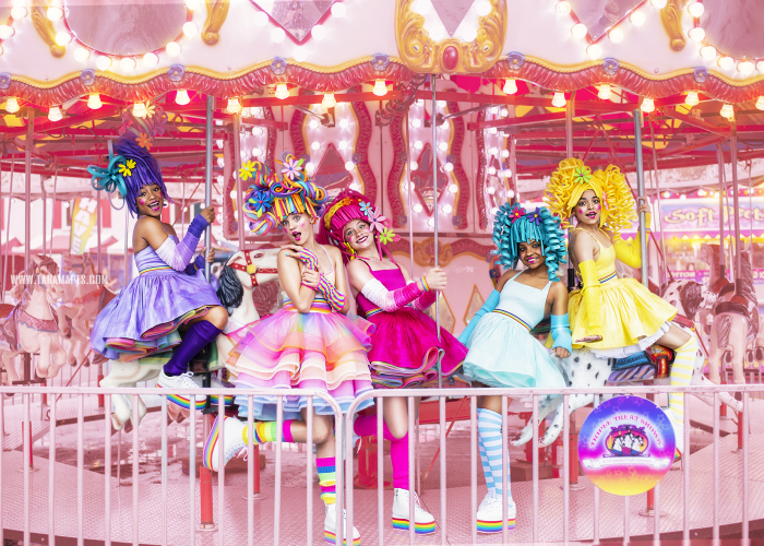 I Created Foam Wigs And Shot At An Empty Carnival To Create This Colorful Carnival Photoshoot