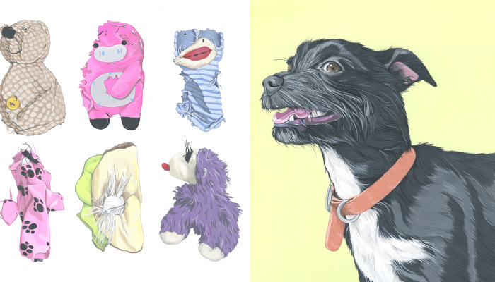 I Made This Illustration Series Featuring Dogs And Their Favorite Toys (9 Pics)