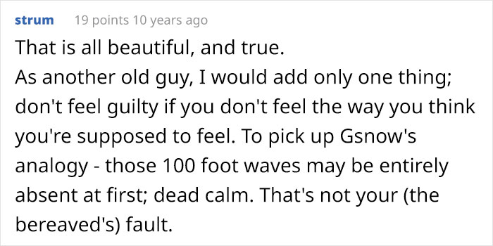 “Take It From An Old Guy”: Older Person Shares Wise Advice On Dealing With The Loss Of A Loved One