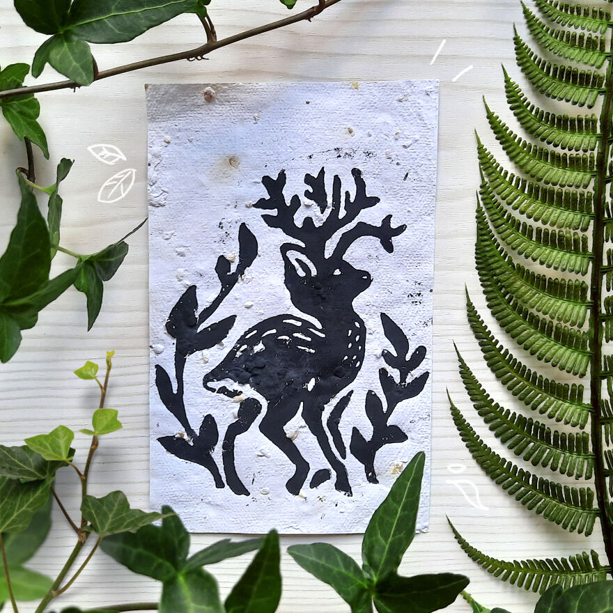 I Turn Old Paper Scraps Into Art That Grows When Planted In Soil