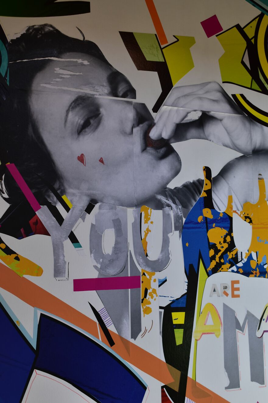 I Make Textile Portait Pieces But With Recycled Materials