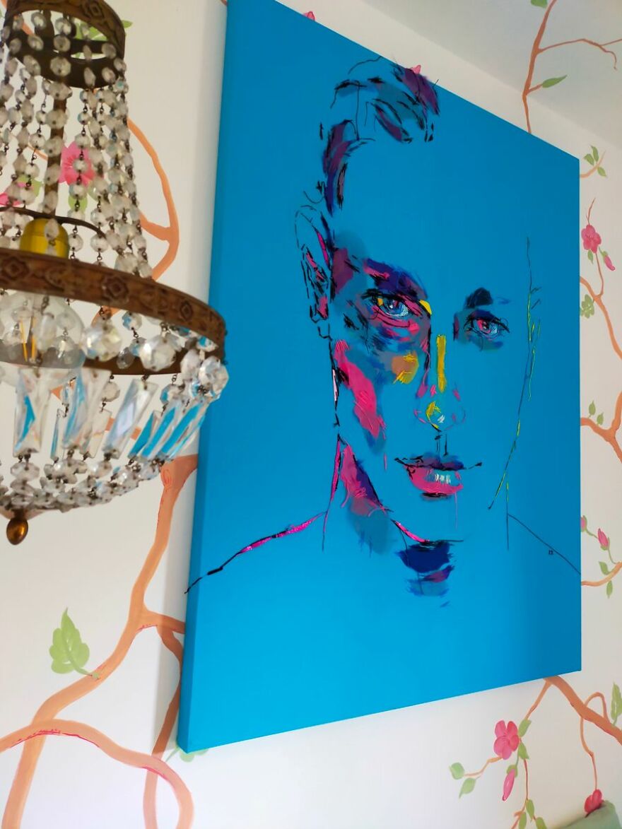 I Make Textile Portait Pieces But With Recycled Materials