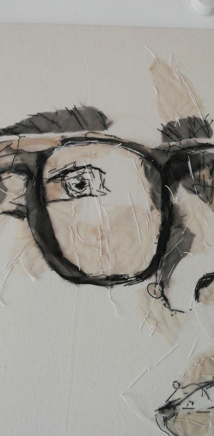 I Make Textile Portait Pieces But With Recycled Materials