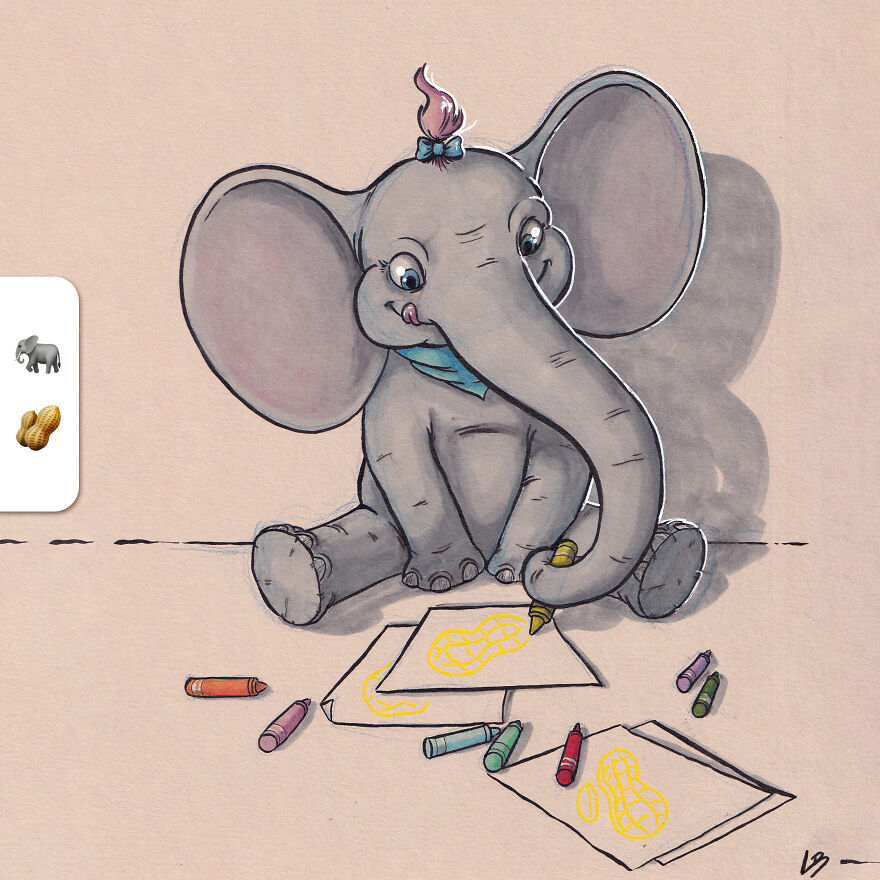 I Asked My Community Combinations Of Emojis To Make Drawings Out Of It And Here Is The Result.