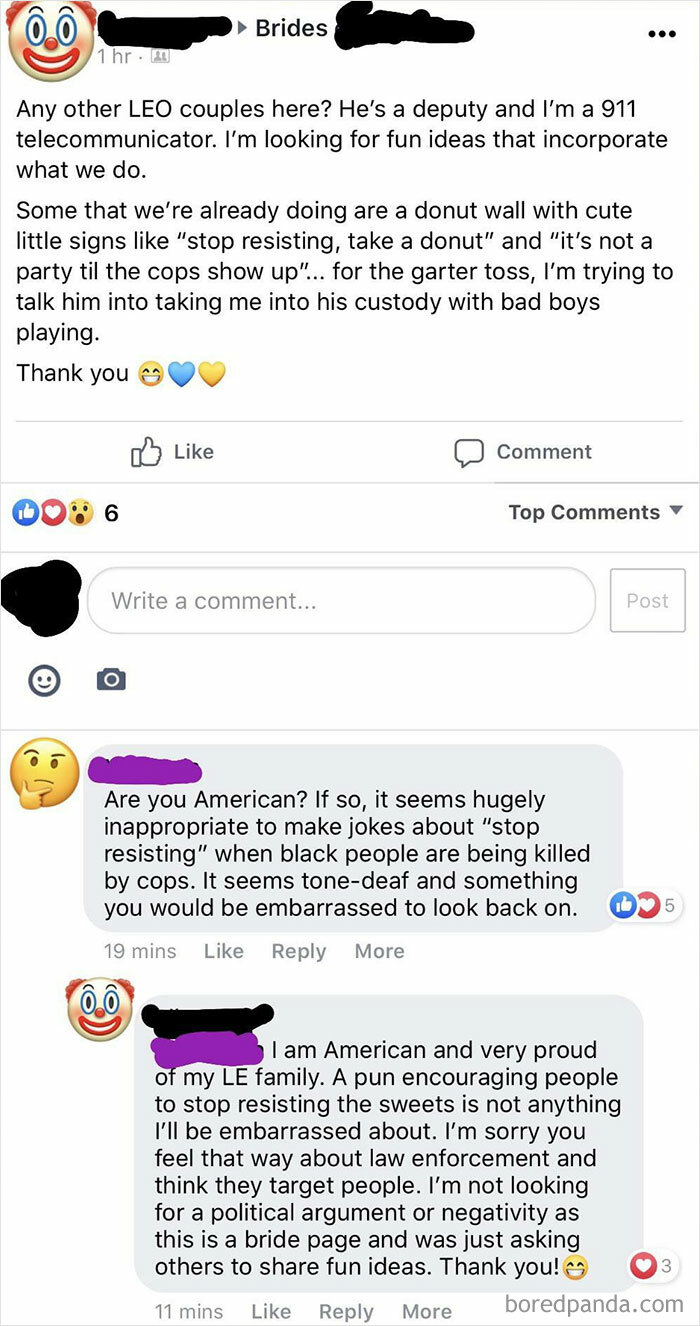 Is It Possible To Get Married To A Cop Without Theming Your Entire Wedding Around His Job? Extra Sensitivity Points For “Stop Resisting” Being Used In Reference To Donuts, Instead As The Usual Excuse To Kill Black People