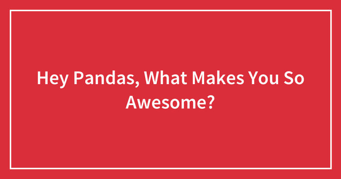 Hey Pandas, What Makes You So Awesome? (Closed)