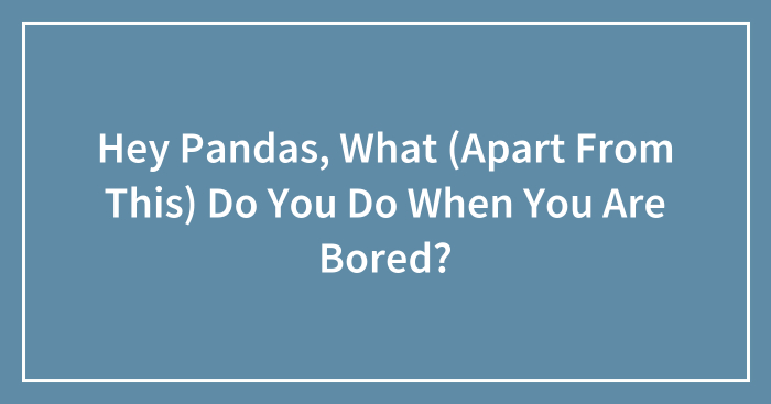 Hey Pandas, Do The Most Uncreative Thing You Can And Post It
