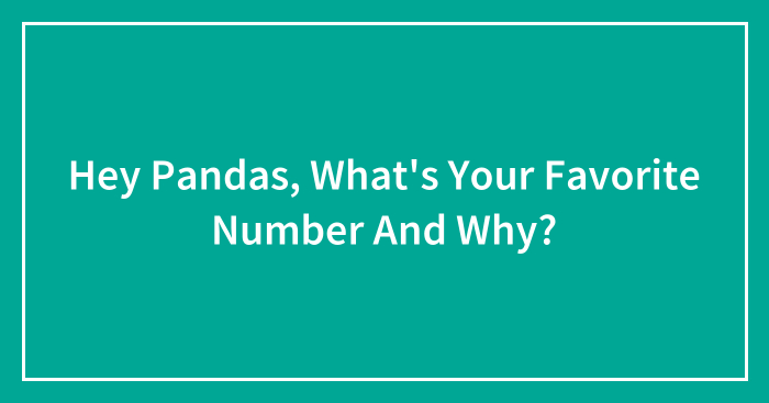 Hey Pandas, What’s Your Favorite Number And Why?