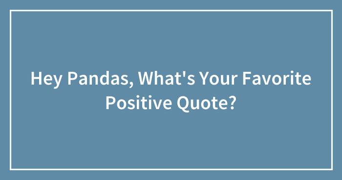 Hey Pandas, What’s Your Favorite Positive Quote? (Closed)