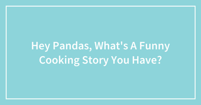 Hey Pandas, What’s A Funny Cooking Story You Have? (Closed)