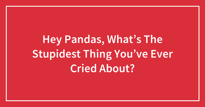 Hey Pandas, What’s The Stupidest Thing You’ve Ever Cried About? (Closed)