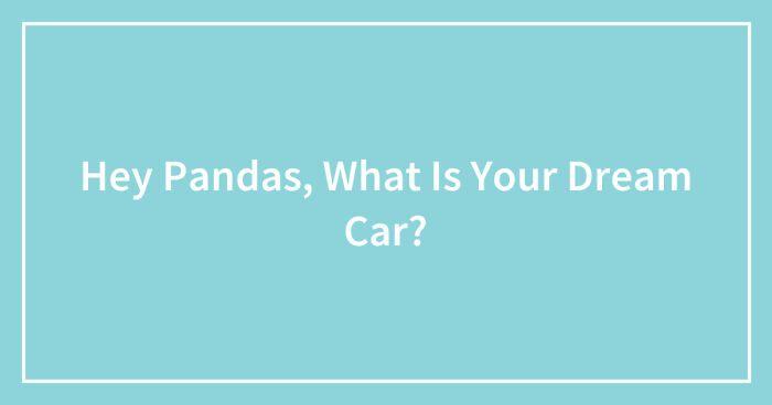 Hey Pandas, What Is Your Dream Car? (Closed)