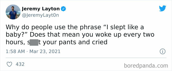 Thanks, I Hate Sleeping Like A Baby