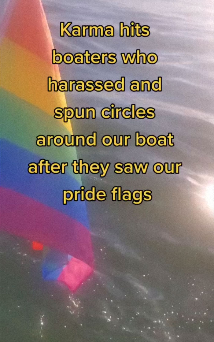 Homophobes Swim For Help To The Pride Boat They Were Just Harassing After Their Own Boat Explodes Homophobes Swim For Help To The Pride Boat They Were Just Harassing After Their Own Boat Explodes