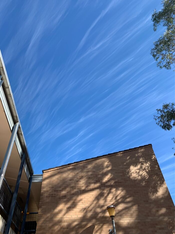 The Clouds Were Looking Really Weird And Simultaneously Cool At School, Like A Painting