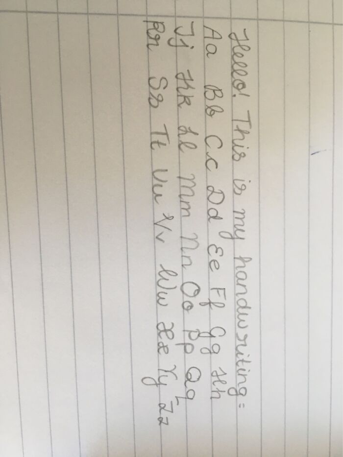 Here, This Is Mine. I Hope You Can Read My Handwriting!