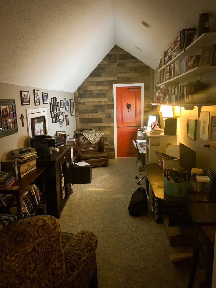 Our Study, It Used To Be A Very Wide Hallway That We Renovated, Love Sitting In Here To Read!