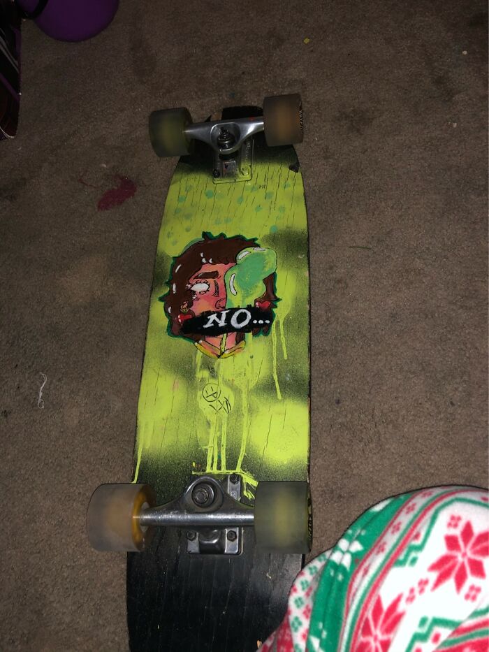 Daughter Painted Her Board Before It Broke Rip
