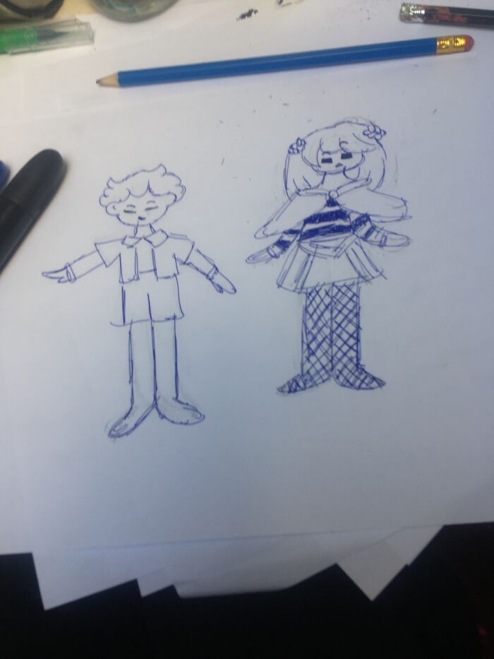 Quick Sketch Of Some Characters From My Comic :>