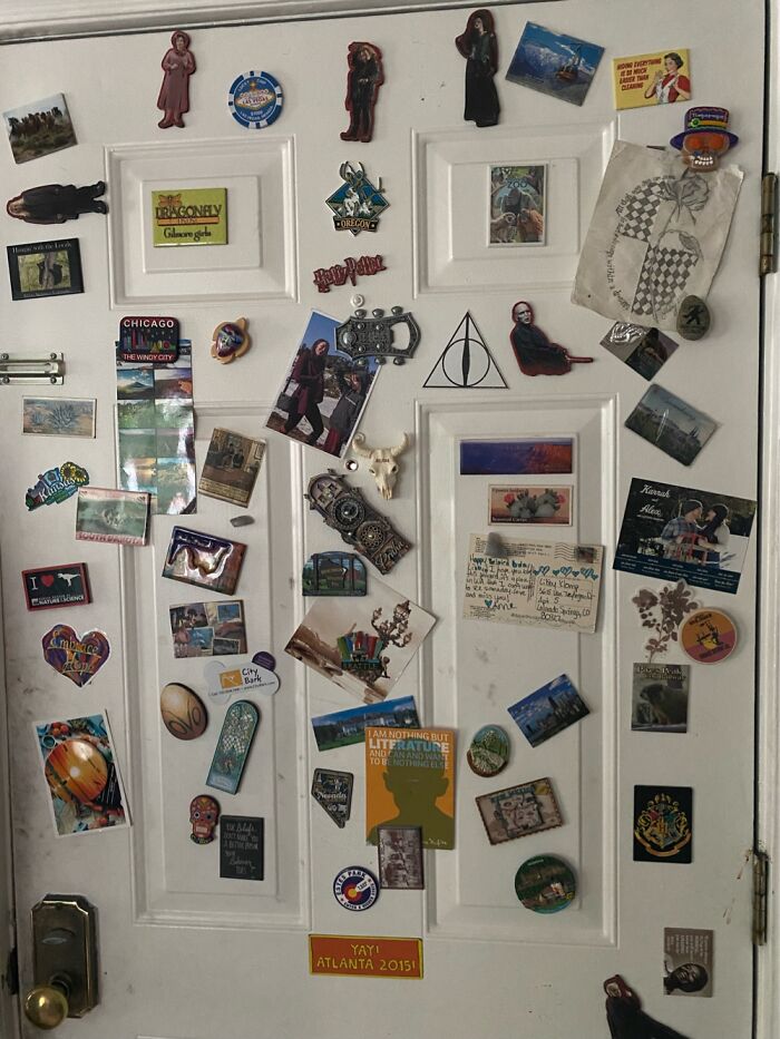 My Friends Gift Me Magnets From Their Travels. I Have All Us States And Many Foreign Countries