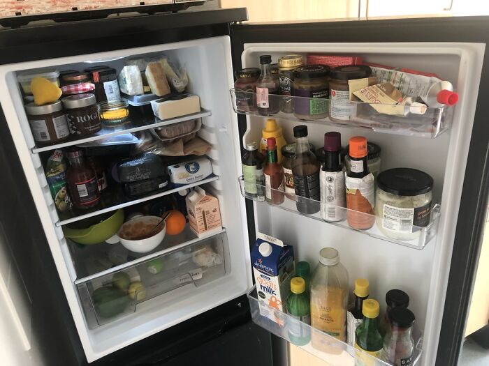 My Fridge Here In London, UK. Yes It’s Packed So You Can’t See Everything I’ve Got, But I Know