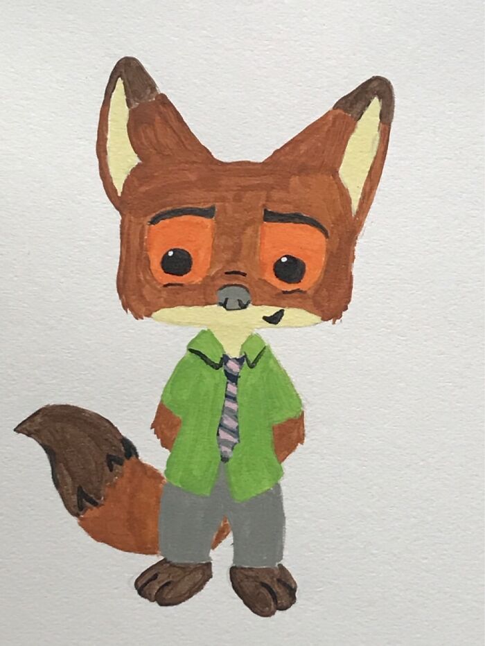 Painted A Cute Nick Wilde