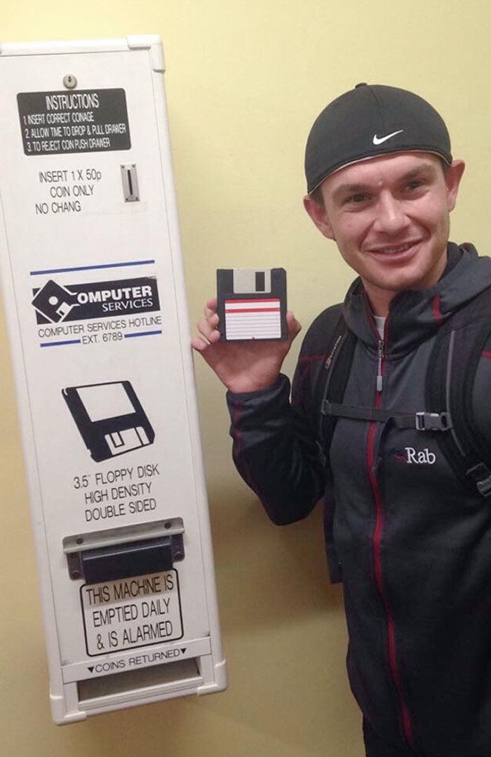 This Floppy Disk Vending Machine. The Future Is Here