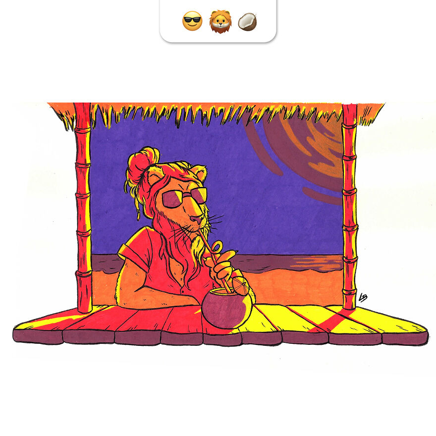 I Asked My Community Combinations Of Emojis To Make Drawings Out Of It And Here Is The Result.