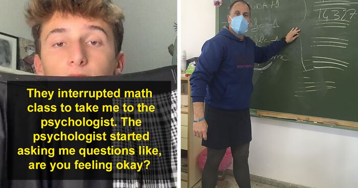 Male Teachers Are Wearing Skirts To Class In Order To Protest This Student Getting Expelled Over It