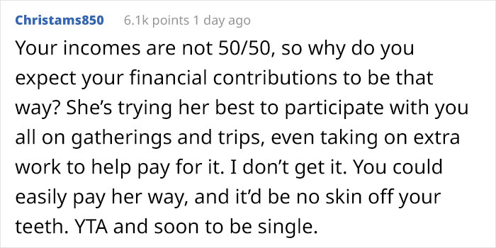Rich Man Doesn't Realize His GF Can't Afford His Lavish Lifestyle And Skipped Meals On Vacation, Asks If He's Wrong