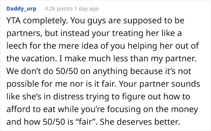 Rich Man Doesn't Realize His GF Can't Afford His Lavish Lifestyle And Skipped Meals On Vacation, Asks If He's Wrong Rich Man Doesn't Realize His GF Can't Afford His Lavish Lifestyle And Skipped Meals On Vacation, Asks If He's Wrong