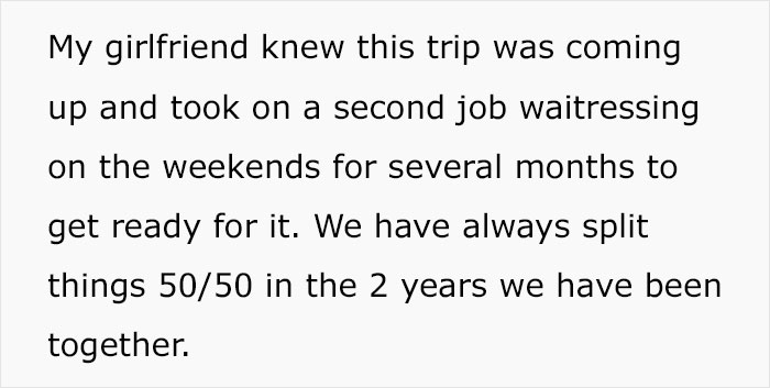 Rich Man Doesn't Realize His GF Can't Afford His Lavish Lifestyle And Skipped Meals On Vacation, Asks If He's Wrong