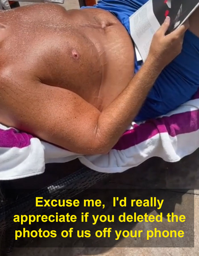 Woman Confronts A Creepy Guy Taking Photos Of Her And Her Friend At The Pool, Divides The Internet