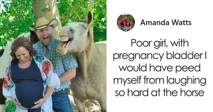 Hilarious Horse Photobombs Maternity Photo Shoot With Infectious Smile, Goes Viral