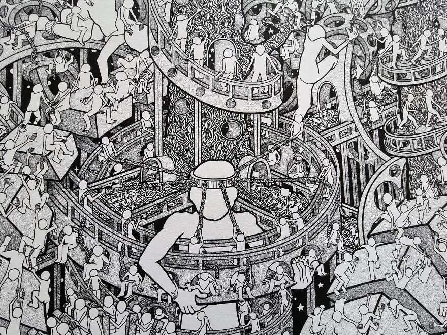 I Spent A 1000+ Hours On A Fineliner Drawing Called 'Recalibration' I Spent A 1000+ Hours On A Fineliner Drawing Called 'Recalibration'