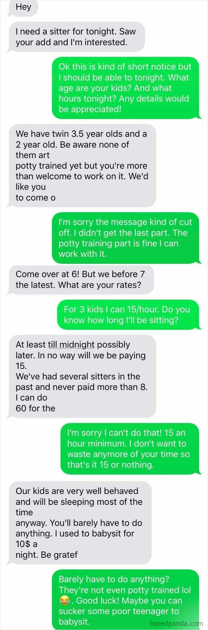 Anyone Who Has Worked In Childcare Knows She Hit Babysitter Bingo