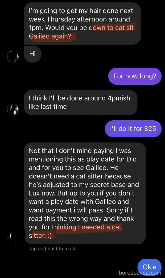 How Silly Of Me To Assume You Needed A Cat Sitter, I Wonder How I Came To That Conclusion!