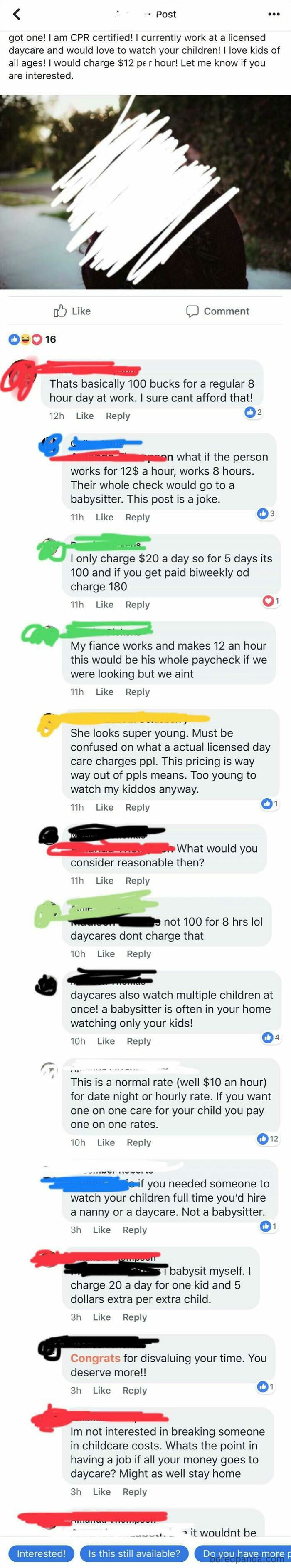 Babysitter Choosing Beggars; People Should Just Babysit For Free!!