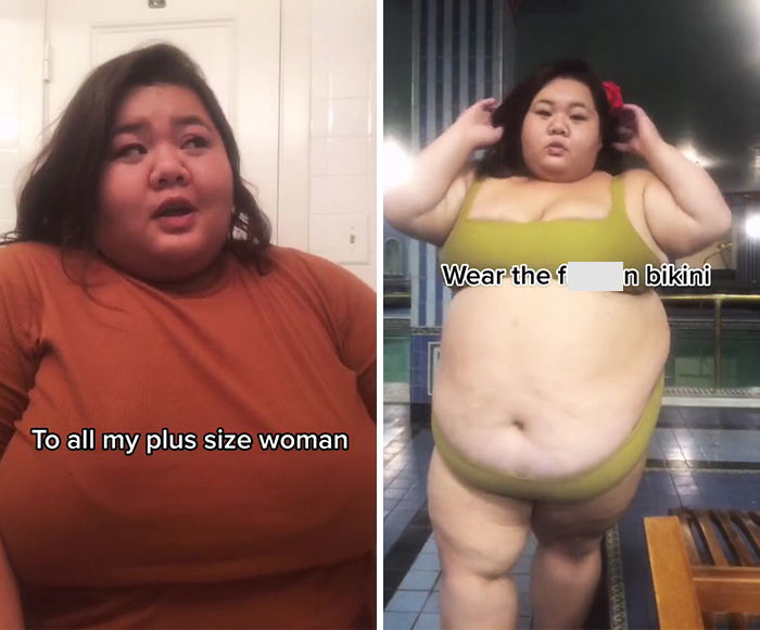 5 Side-By-Side Pictures Of Plus-Size Women Showing What Others Want Them To Wear At The Beach And What They Want To Wear, As Shared For A TikTok Trend 5 Side-By-Side Pictures Of Plus-Size Women Showing What Others Want Them To Wear At The Beach And What They Want To Wear, As Shared For A TikTok Trend