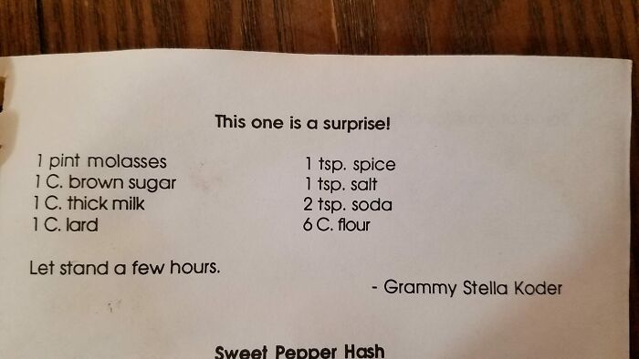 From My Gramms Old Church Cookbook, A Touch Of Dutch. Any Ideas What It Makes After We Let It Stand A Few Hours?