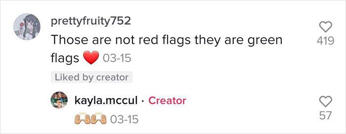 Woman Tired Of Seeing These Relationship Behaviors Stated As 'Red Flags' Explains How They're Actually 'Green Flags'