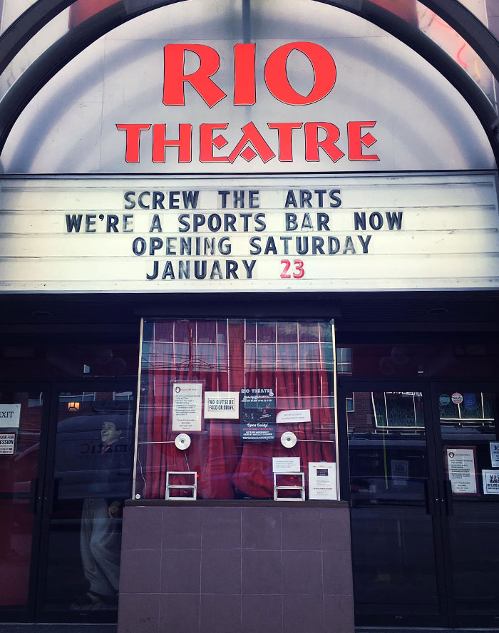 Our Locally Owned Movie Theatre Finally Gave Up And Is Becoming A Sports Bar