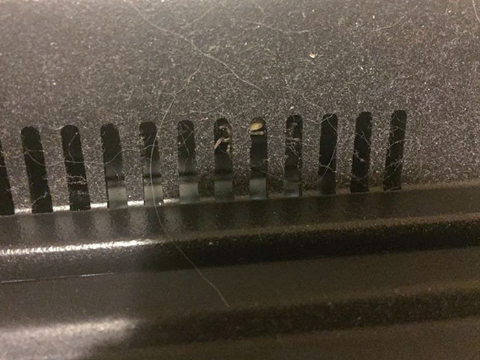 There Is A Spider In My TV. It Crawled In Deeper Shortly After I Took This Pic