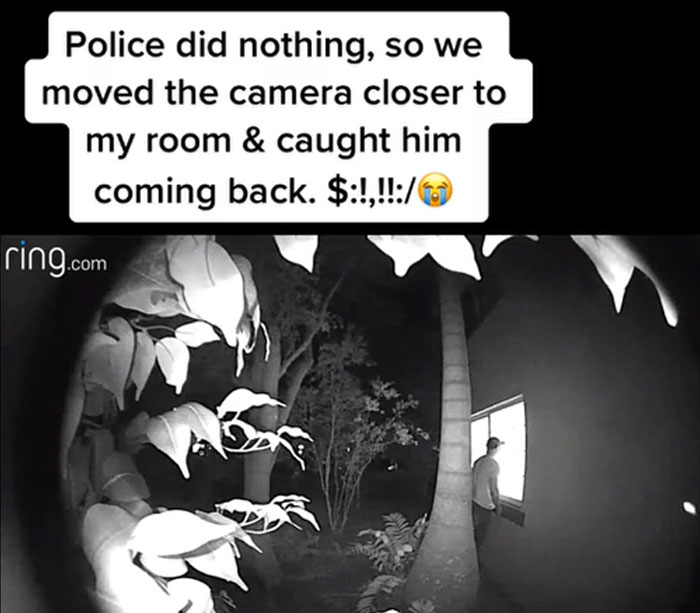 Creep Stalks Model And Watches Her Sleep In Bed At Night, So She Sets Up A Booby Trap For Him And Shares The Creepy Footage