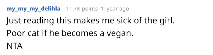 Vegan Stepdaughter Makes A Scene After Parents Refuse To Change Their Cat's Diet To Vegan Vegan Stepdaughter Makes A Scene After Parents Refuse To Change Their Cat's Diet To Vegan