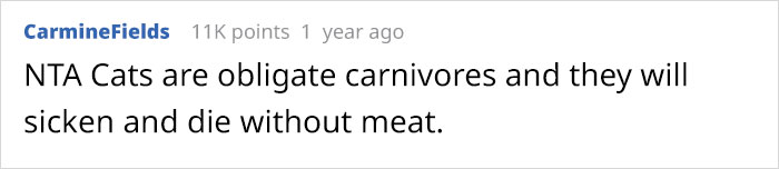 Vegan Stepdaughter Makes A Scene After Parents Refuse To Change Their Cat's Diet To Vegan